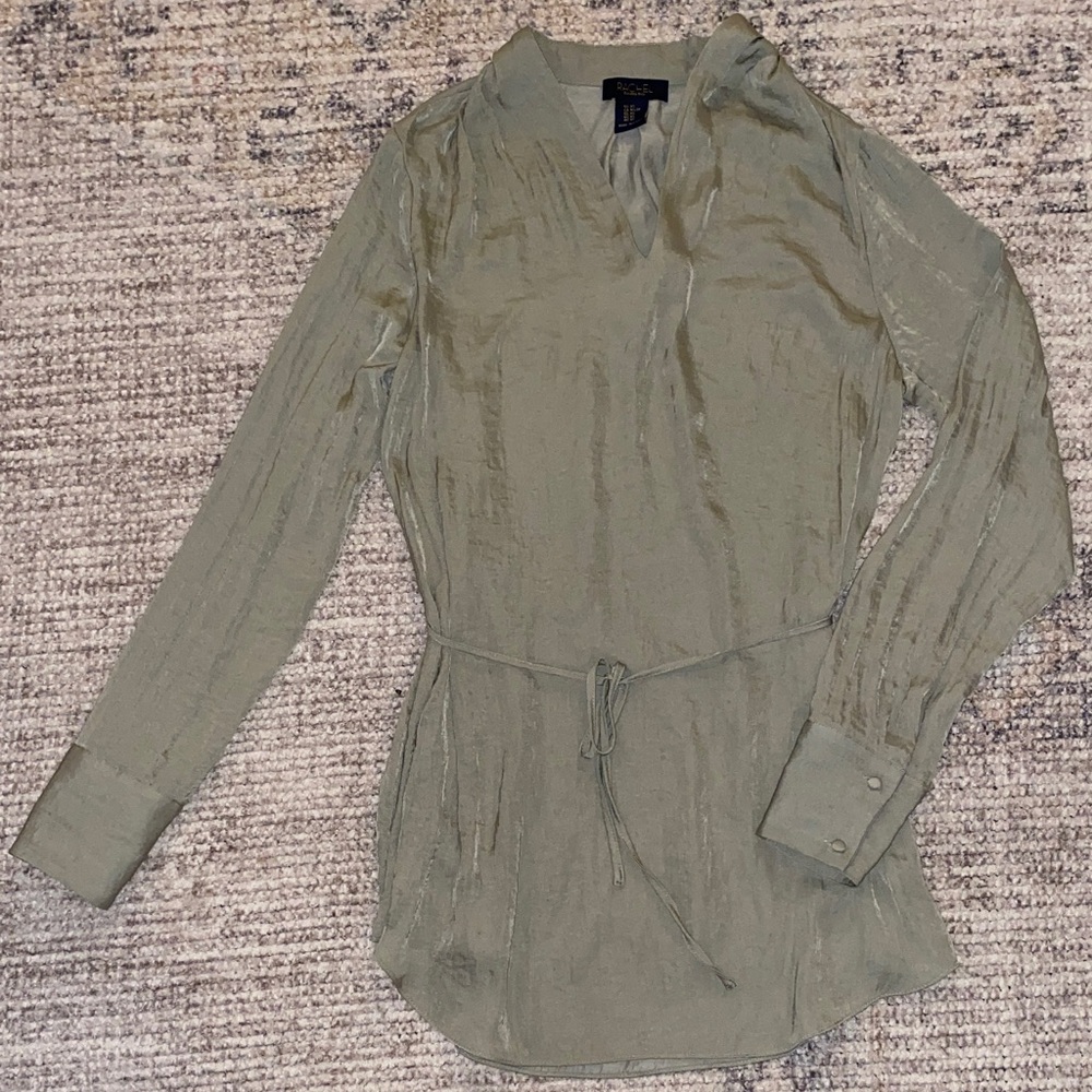 Olive Green Long Sleeve Blouse